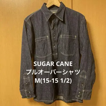 SUGER CANE 데님 풀오버 셔츠 SIZE:M 15-15 1/2