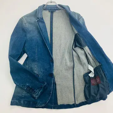 [ 레어 사이즈 ] ZARA 데님 테일러드 자켓 스트레치 파이핑