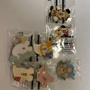 미키 미니 핀 배지 7개 세트