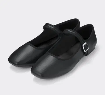 22cm 메리제인 플랫슈즈 버클 포함 블랙