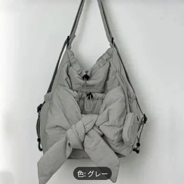 [ATHE VANESSABRUNO] 리본 백팩 2WAY 그레이