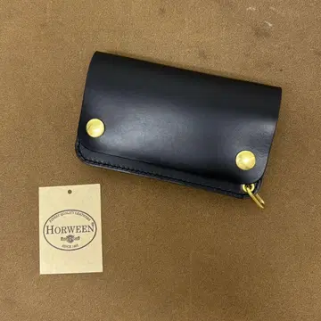 크롬 엑셀 트래커 지갑 미들 블랙 브라운 코어 3층 HORWEEN