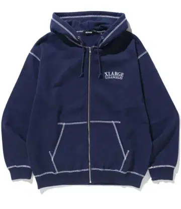 XLARGE 네이비 풀 집업 후드티 XL