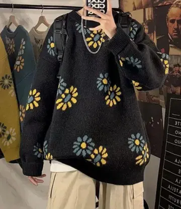 Bender tokyo 꽃 패턴 니트