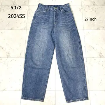 [ 새상품급 ] 스픽 앤 스팬 5 1/2 커브 라인 데님 27inch