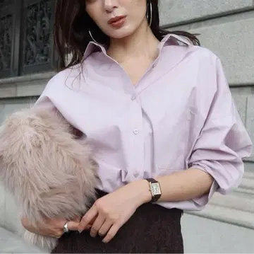 아뉴앙스 긴팔 셔츠 핑크