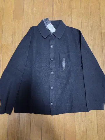 새상품 UNIQLO 밀라노 리브 셔츠 가디건 M 사이즈 블랙