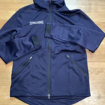 SPALDING 집업 후드티 네이비 L
