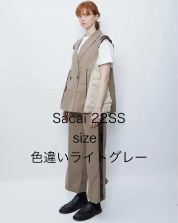 sacai 사카이 MA1 22SS size 1 라이트 그레이 베스트