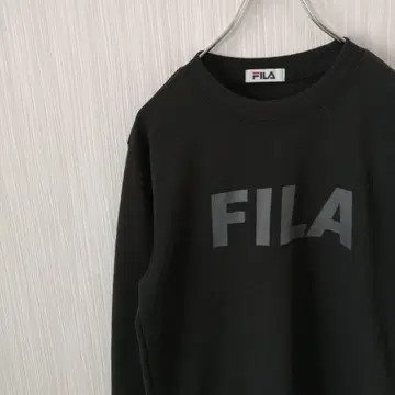 FILA 맨투맨 트레이닝복 로고 블랙