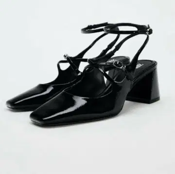 ZARA 샤이니 힐 슈즈(뮬)