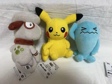 포켓몬 꼬리 봐봐! 봉제 인형 피카츄, , 도롱충이 3종