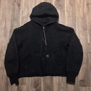 MINUS ( - ) 마이너스 모헤어 집업 자켓 후드티