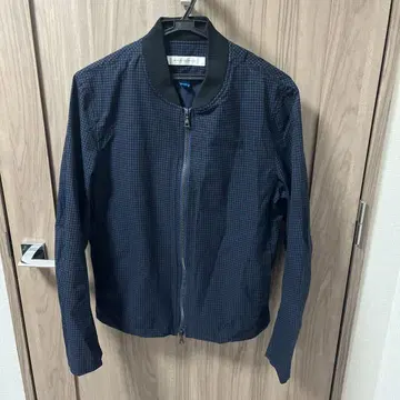 MEN'S MELROSE 네이비 체크 무늬 블루종