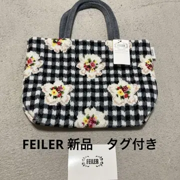 FEILER 미사용 택 포함 비시 체크 미니 토트백