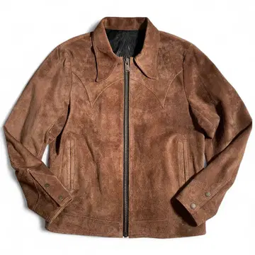 A leather 가죽 자켓 웨스턴 스웨이드
