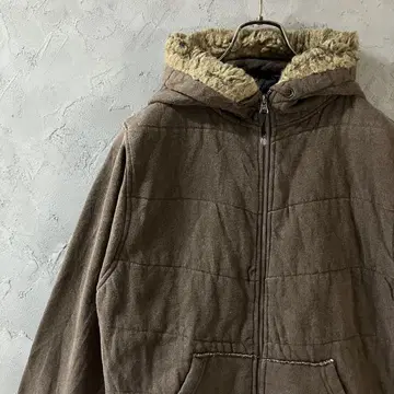 인기 컬러 빈티지 후드티 풀 집업 심플 택 로고 브라운 IW27