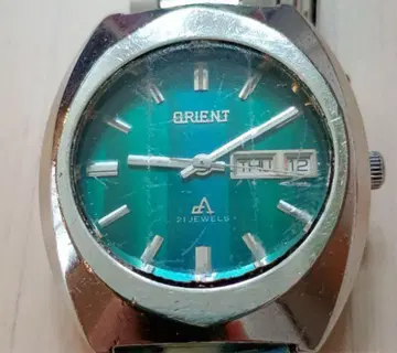 ORIENT 자동 와인딩 시계 블루 쉘 다이얼
