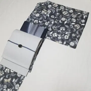 모노톤 순수 실크 코몬 이중 기모노
