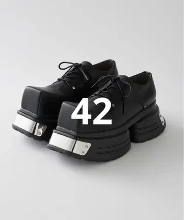 [ GRANCY ] Metal Plate Leather Shoes