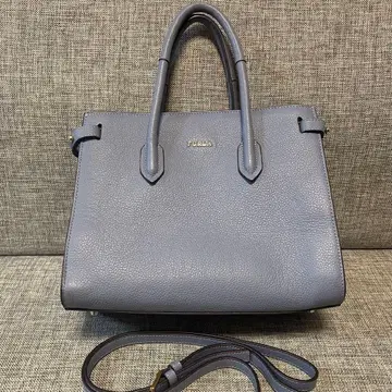 FURLA 그레이 가죽 핸드백