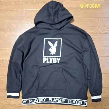 PLAYBOY 후드 부착 후드티 M 블랙 헤이세이