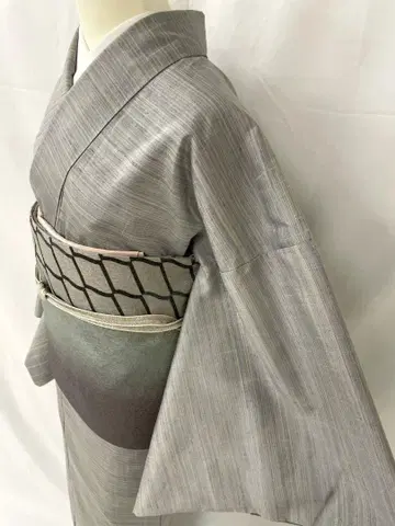 새상품급 순수 실크 이중 기모노 스즈노야 제작 홍화 명주 단품