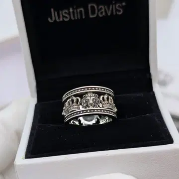 새상품급 저스틴 데이비스 에미넌스 반지 13호 라이온 크라운 SV