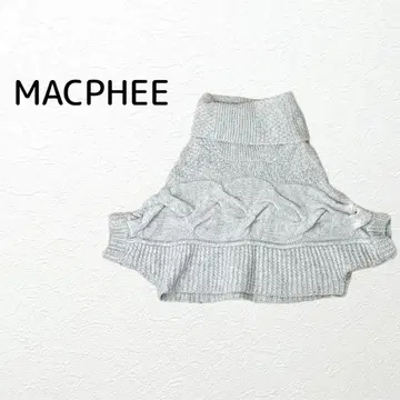 MACPHEE 케이블 짜임 숏 니트 볼레로풍 입체 짜임 고급 울