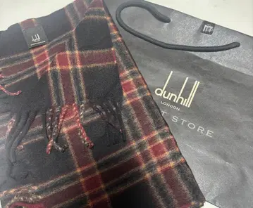 dunhill 체크 무늬 머플러 스코틀랜드제