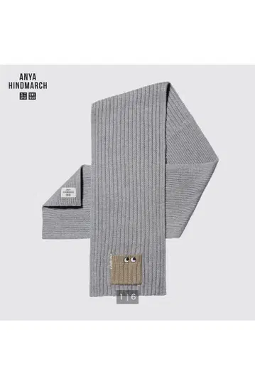 택 포함 미사용품! 유니클로 x 아냐 히트텍 니트 머플러