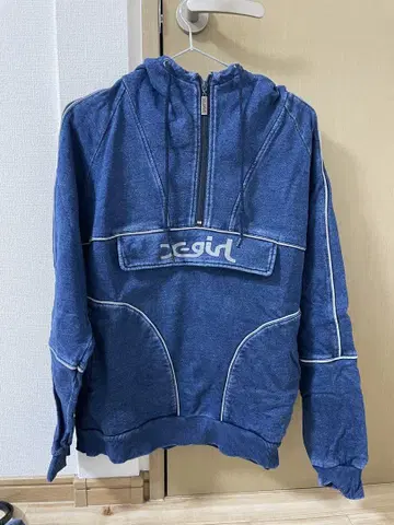 X girl 블루 후드티