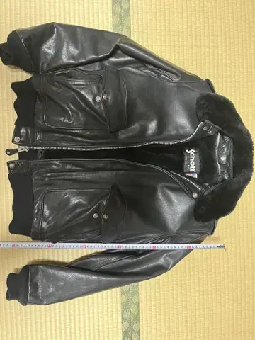 Schott 블랙 38 블랙 레더 봄버 자켓