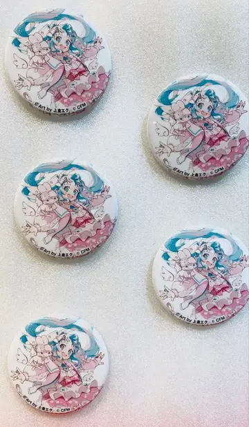 하츠네 미쿠 캔뱃지 5개 세트 카미쿠라 에쿠