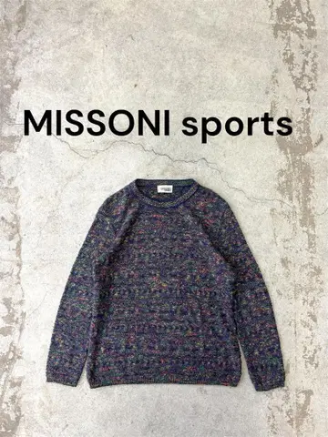 MISSONI 미쏘니 스포츠 니트 스웨터 보라색 퍼플 이탈리아제