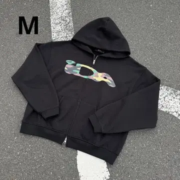 M IDA FUTURE ARCHIVE ZIP HOODIE BLACK