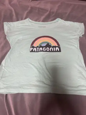 PATAGONIA 민트 그린 T셔츠 S