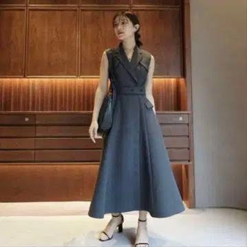 [ L'AUBE BLANC ] Sleeveless Coat Dress