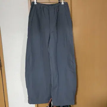 UNIQLO 이지 커브 팬츠 그레이 와이드 팬츠 코튼 혼방