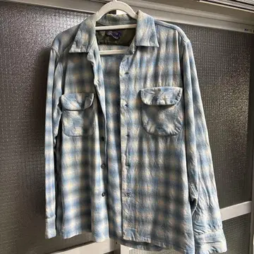 펜들턴 플란넬 셔츠 파랑 50s M