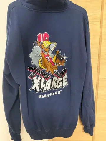 XLARGE 네이비 후드티