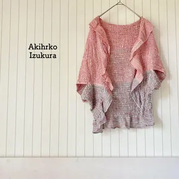 [새상품급] Akihiko Izukura 실크 판초 돌먼 프릴