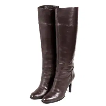 DIANA 다이애나 미라인 브라운 가죽 플레인 롱 부츠 23.5