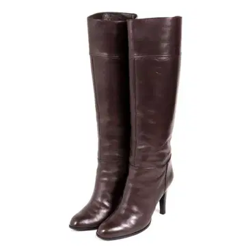DIANA 다이애나 미라인 브라운 가죽 플레인 롱 부츠 23.5