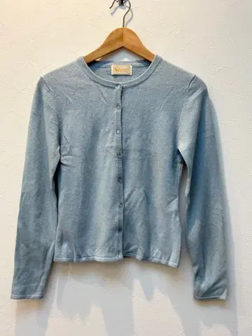 캐시미어 스카이블루 긴팔 가디건