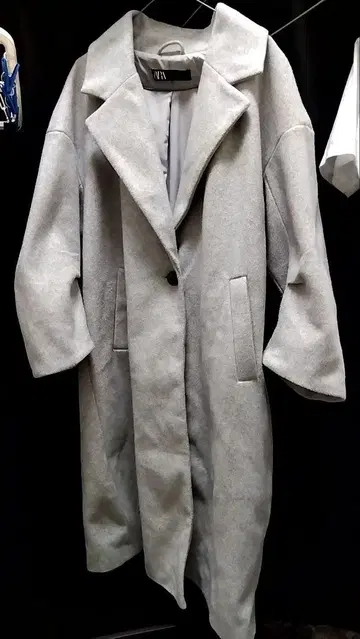 ZARA 그레이 오버 사이즈 롱 코트