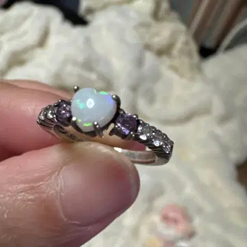 안나수이 오팔 하트 반지