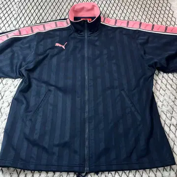 PUMA 트랙 자켓 네이비 x 핑크