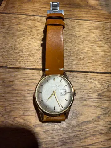 IWC 수동 와인딩 빈티지 가동품 사외 가죽 벨트 포함 남성용 손목시계