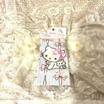 레어 헬로키티 스트라이프 패턴 리본 포함